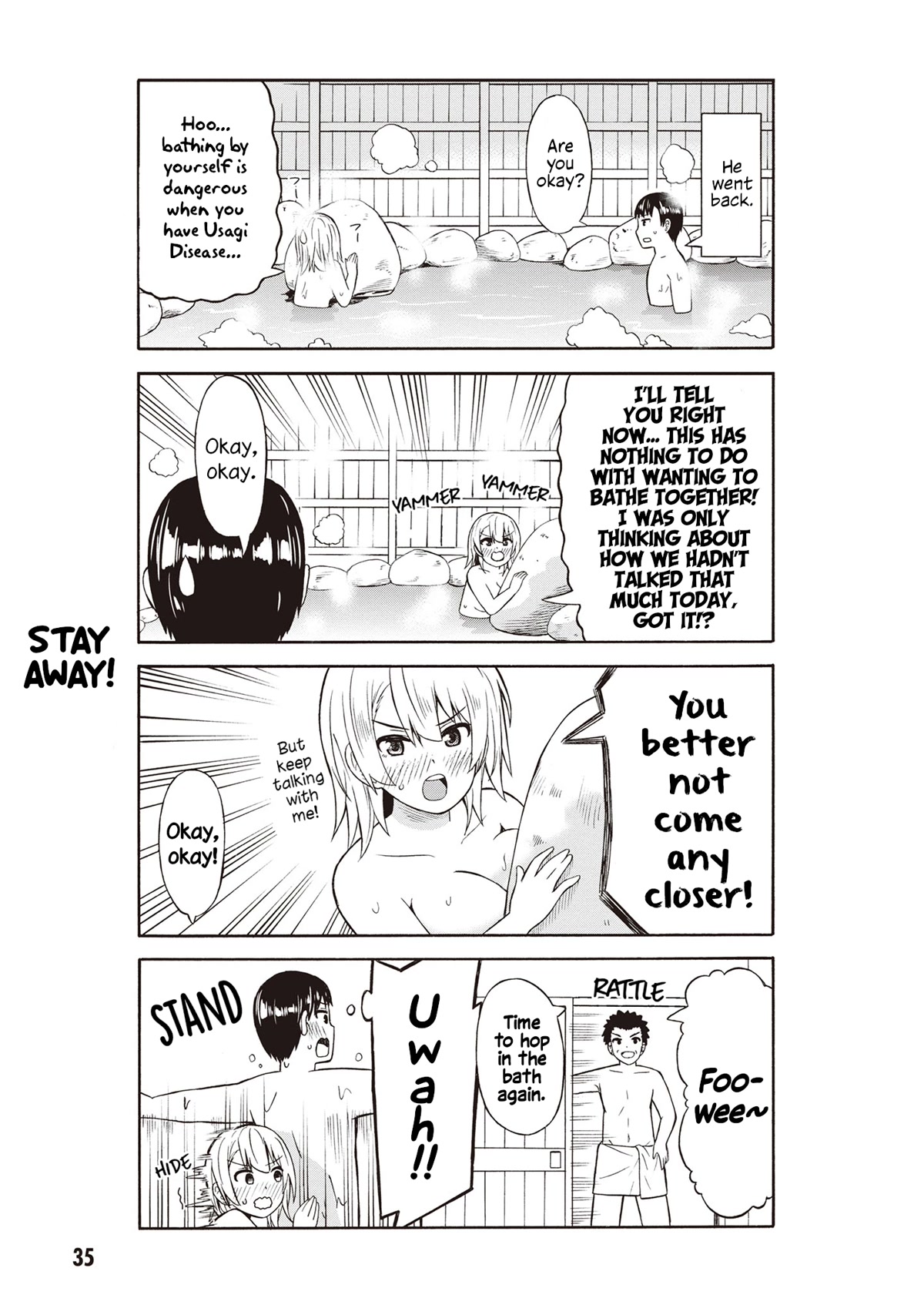 Usami-san Ha Kamawaretai! Chapter 39 page 3 - Chapter 39: Let's spread our wings at the hot springs! (Part 2)