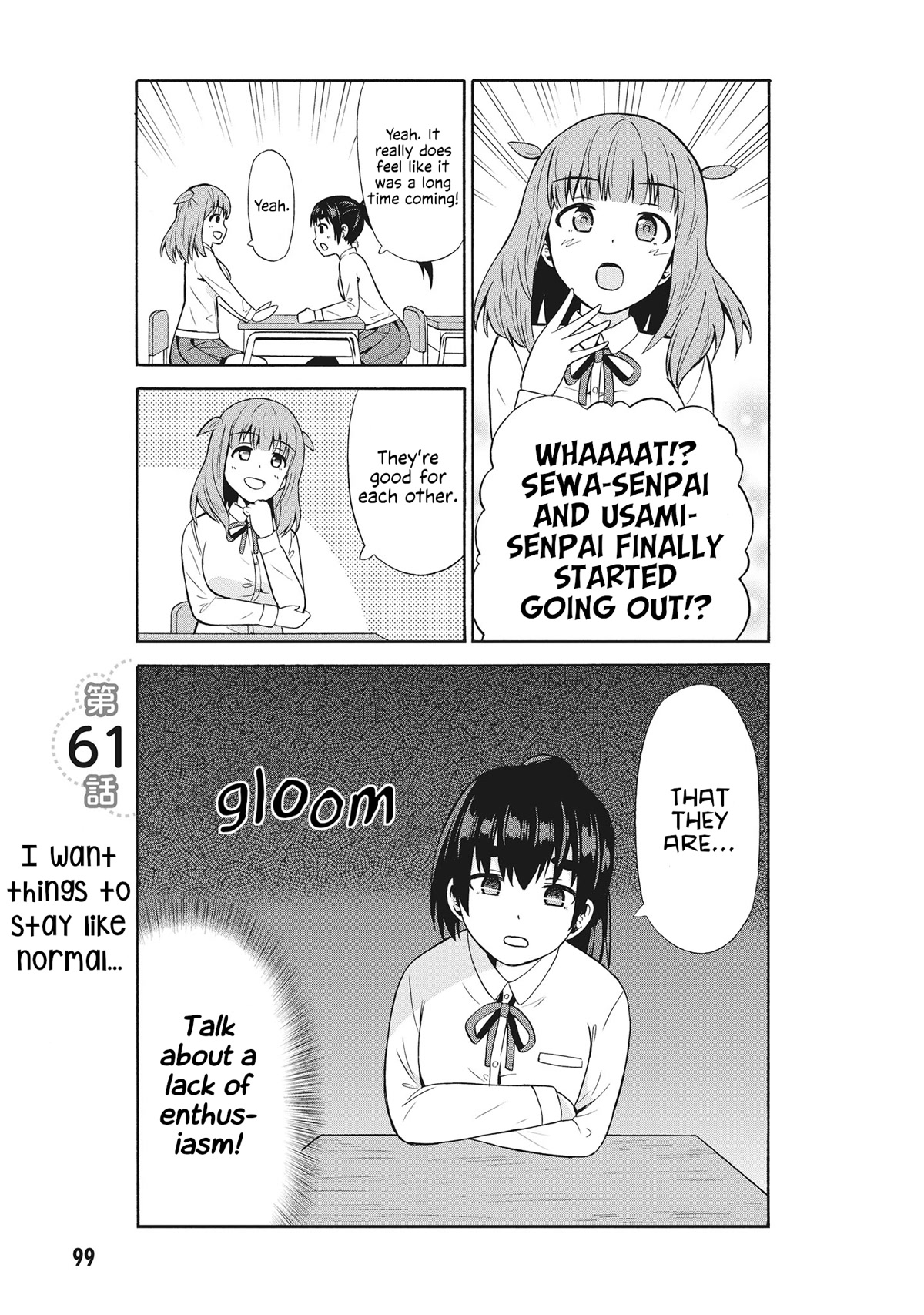Usami-san Ha Kamawaretai! Chapter 61 page 1 - Chapter 61: I want things to stay like normal...