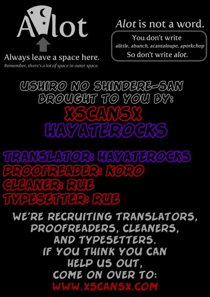 Ushiro no Shindere-san Chapter 5 page 1 - Chapter 5: Cinderella vs the Witch