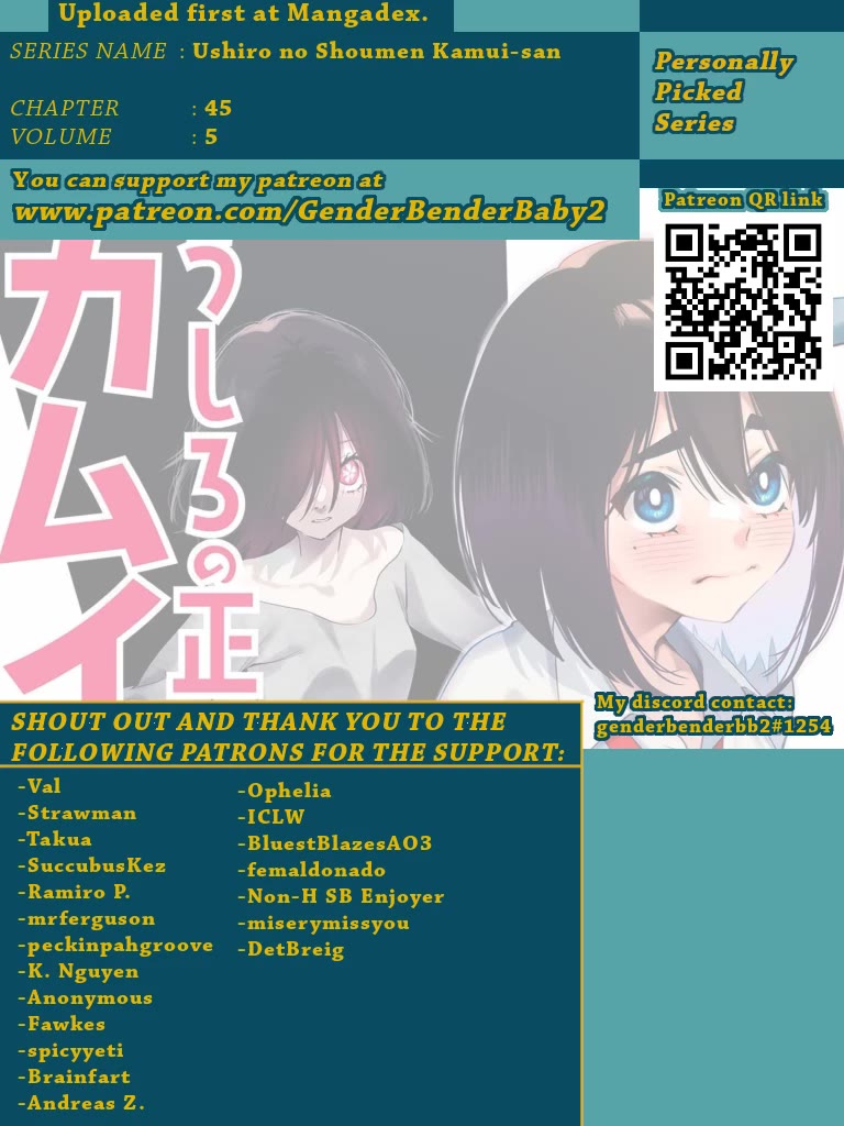 Ushiro no Shoumen Kamui-san Chapter 45 page 1 - Chapter 45