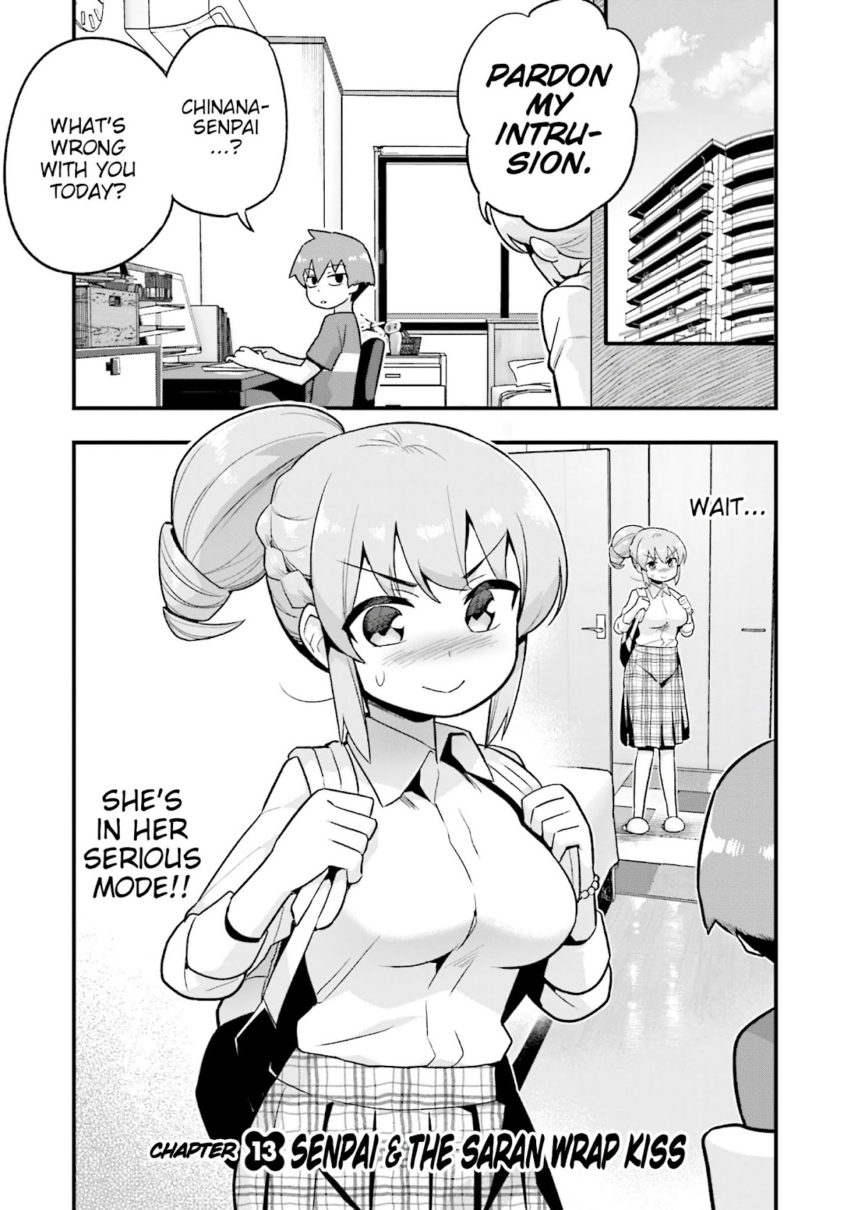 Uso-Bitch Senpai Chapter 13 page 1 - Chapter 13: Senpai & the Saran Wrap Kiss
