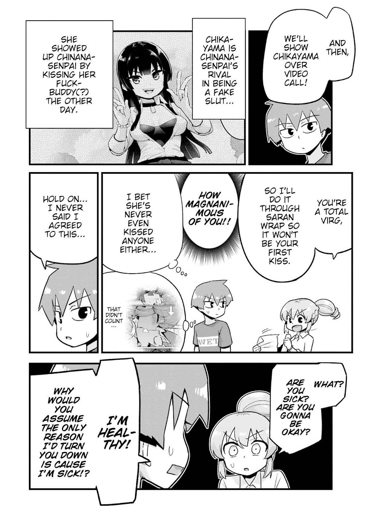 Uso-Bitch Senpai Chapter 13 page 4 - Chapter 13: Senpai & the Saran Wrap Kiss