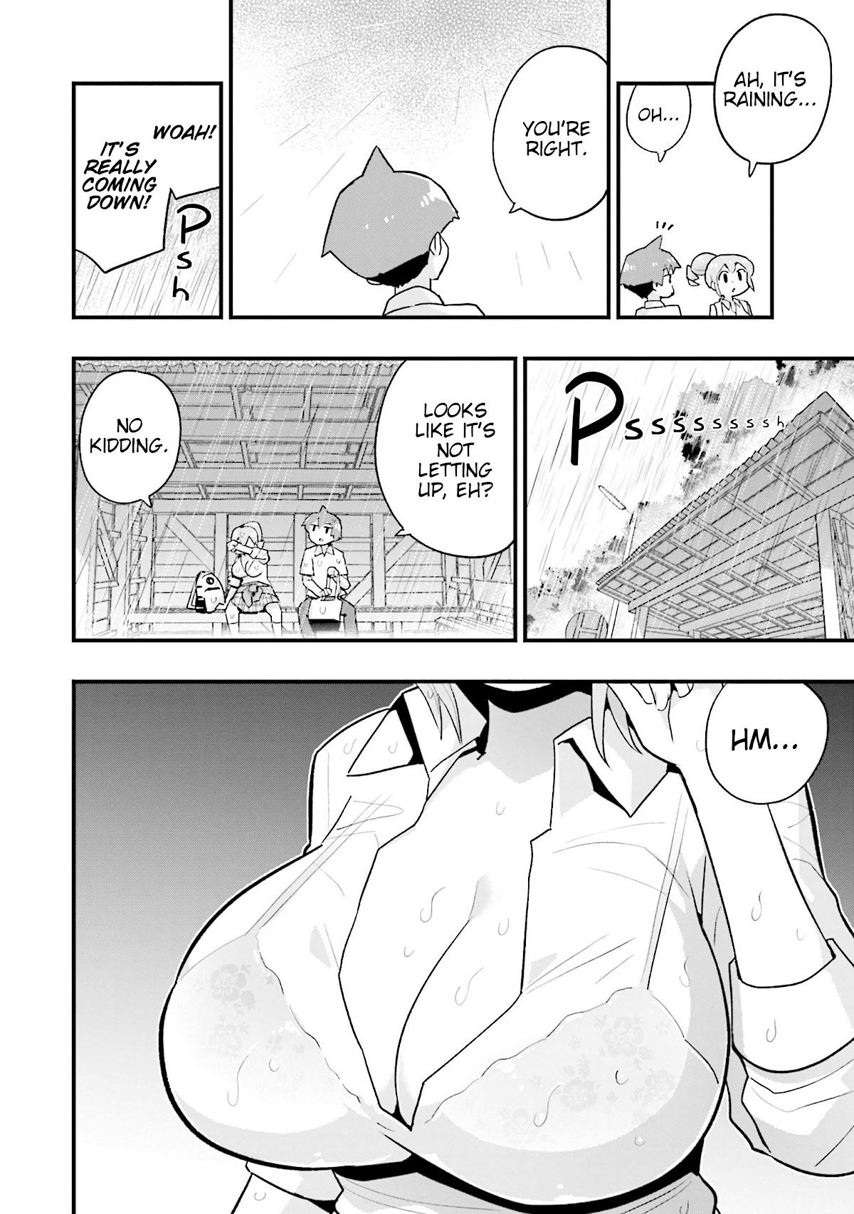 Uso-Bitch Senpai Chapter 18 page 4 - Chapter 18: Senpai, Rain, & the Bus Stop