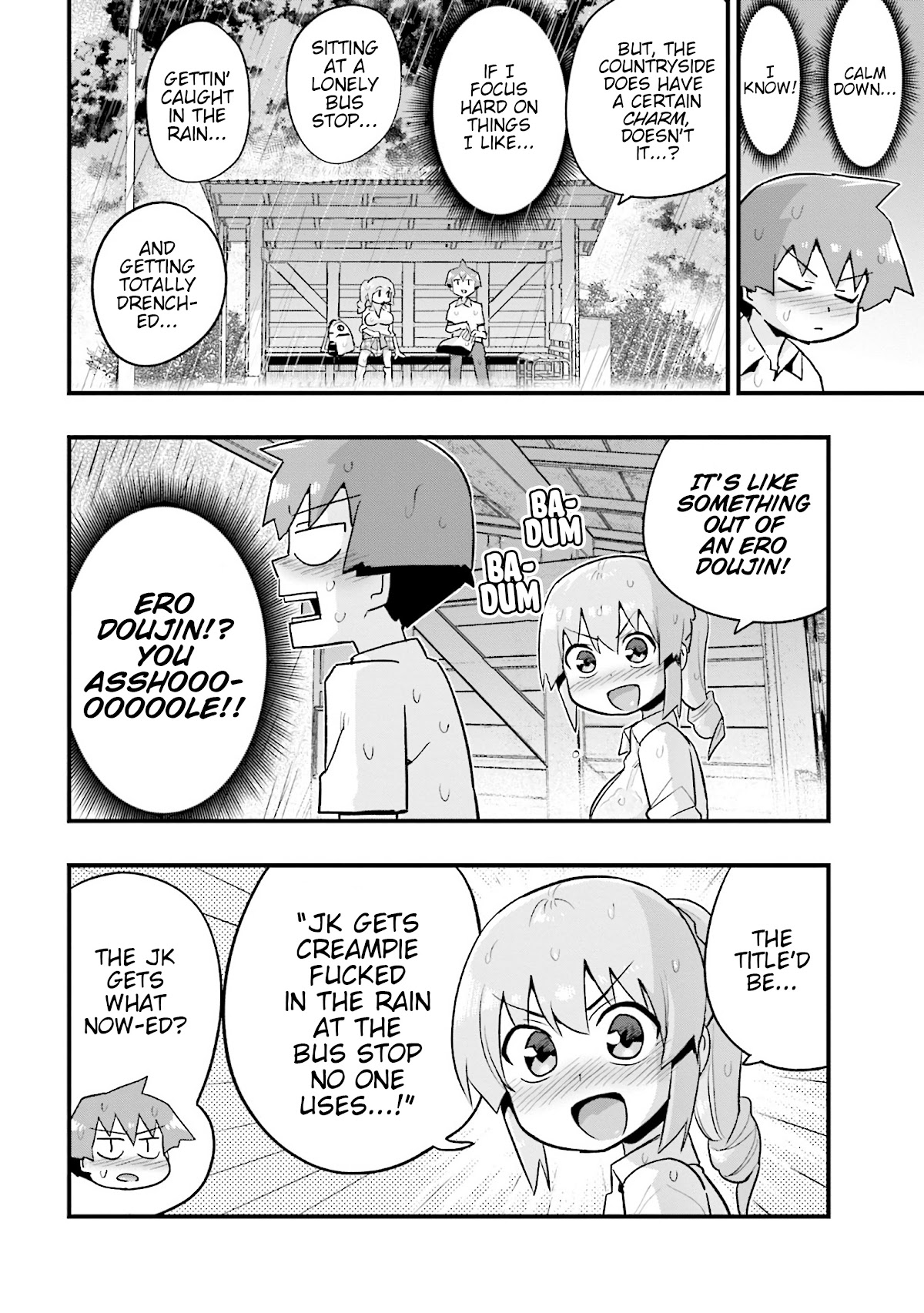 Uso-Bitch Senpai Chapter 18 page 6 - Chapter 18: Senpai, Rain, & the Bus Stop