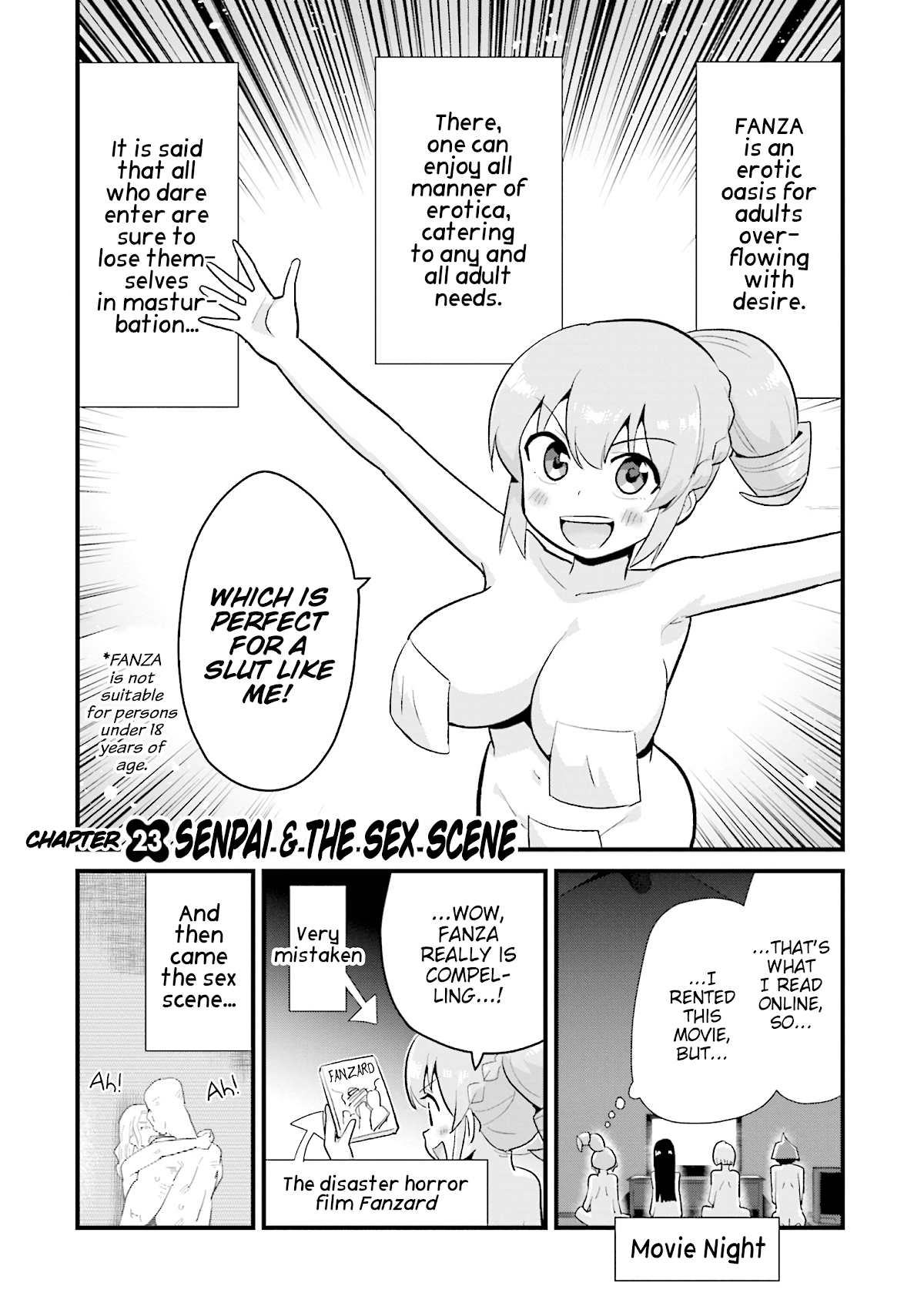 Uso-Bitch Senpai Chapter 23 page 1 - Chapter 23: Senpai & the Sex Scene
