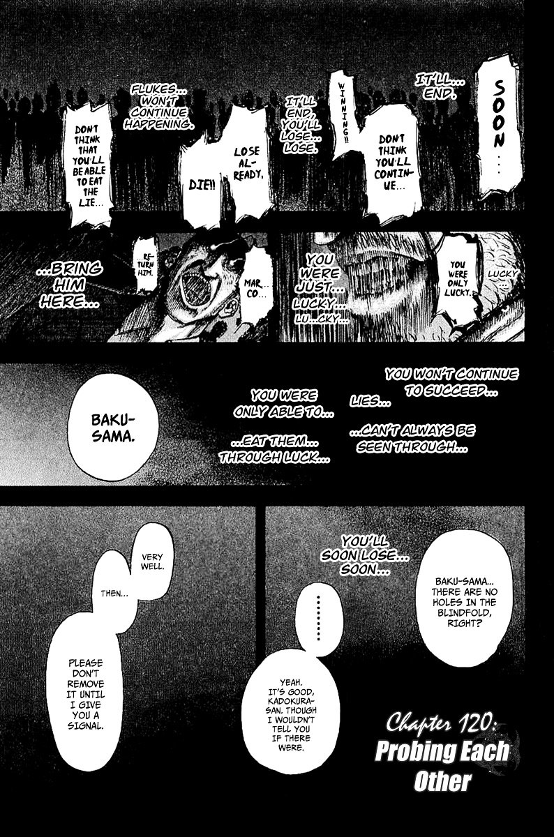 Usogui Chapter 120 page 2 - Chapter 120 : Probing Each Other