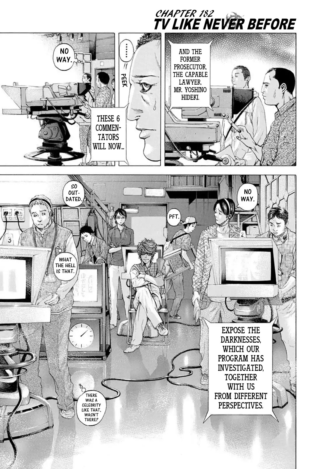 Usogui Chapter 182 page 1 - Chapter 182: TV Like Never Before