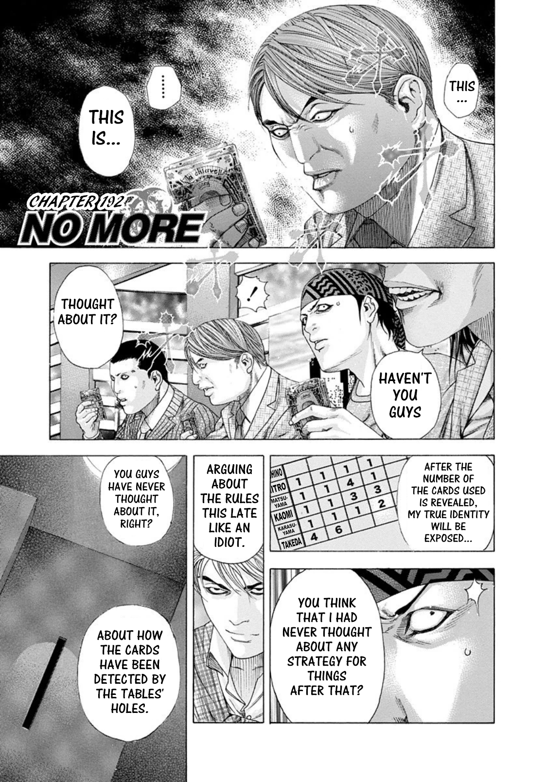 Usogui Chapter 192 page 1 - Chapter 192: No More