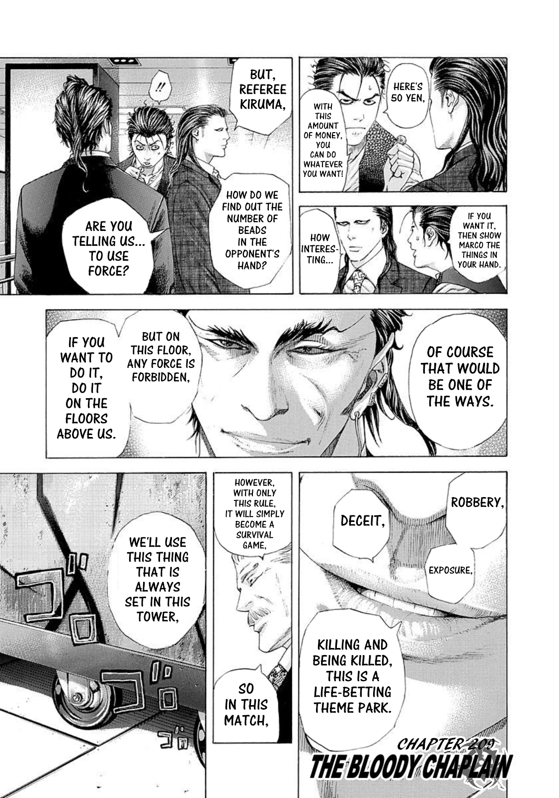 Usogui Chapter 209 page 1 - Chapter 209: The Bloody Chaplain