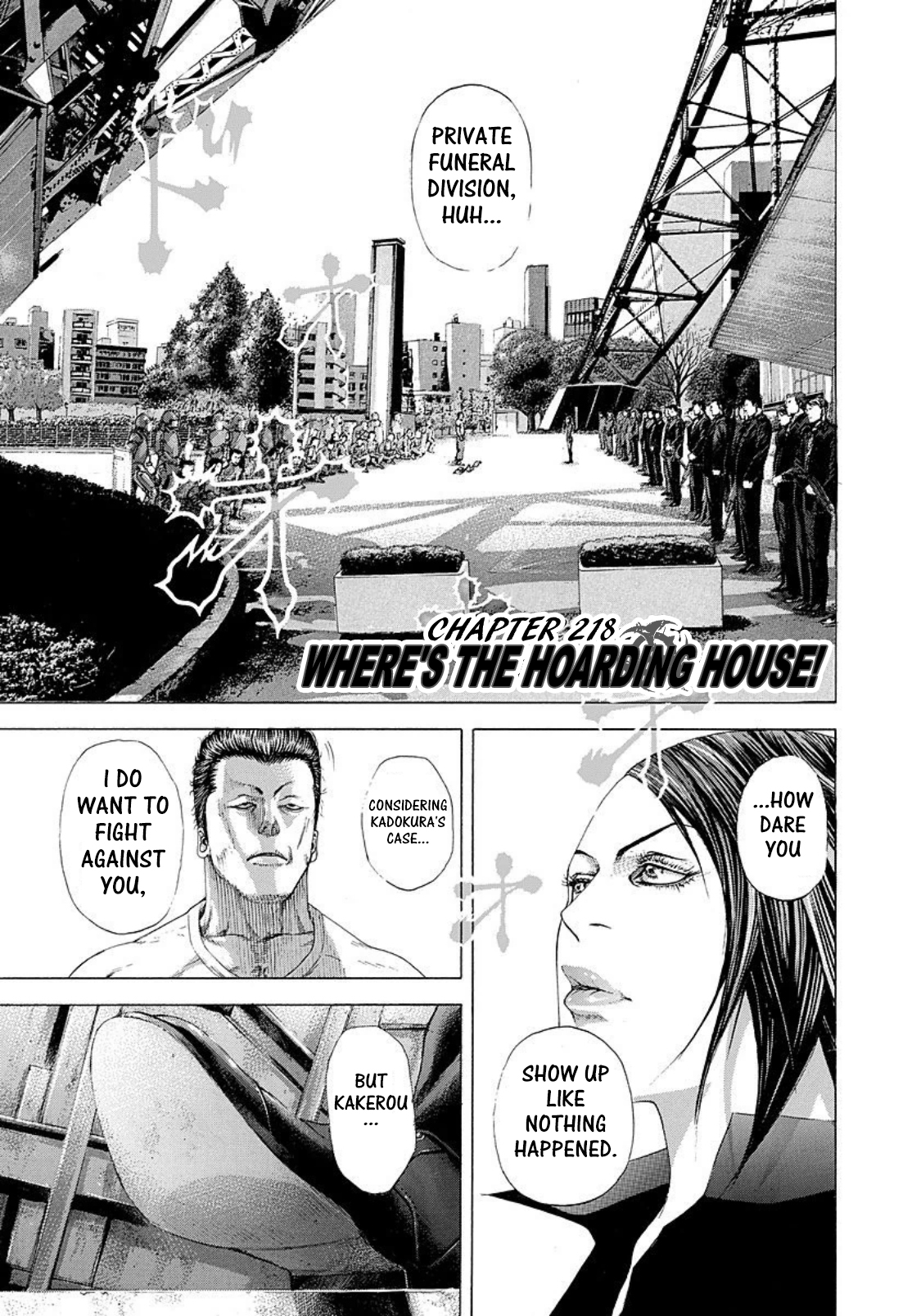 Usogui Chapter 218 page 1 - Chapter 218: Where's The Hoarding House?