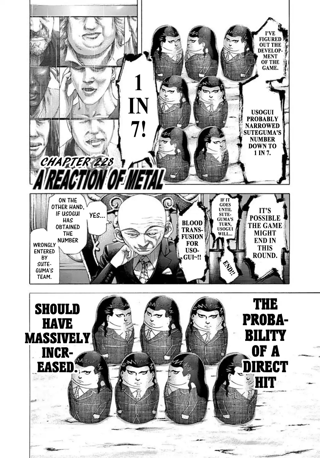 Usogui Chapter 228 page 1 - Chapter 228: A Reaction Of Metal