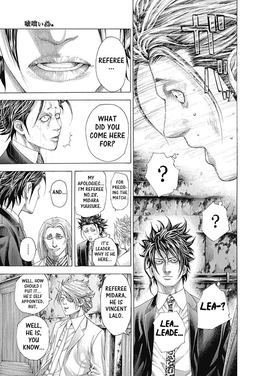 Usogui Chapter 326 page 4 - Chapter 326: “Time”, “Men”, “Location”