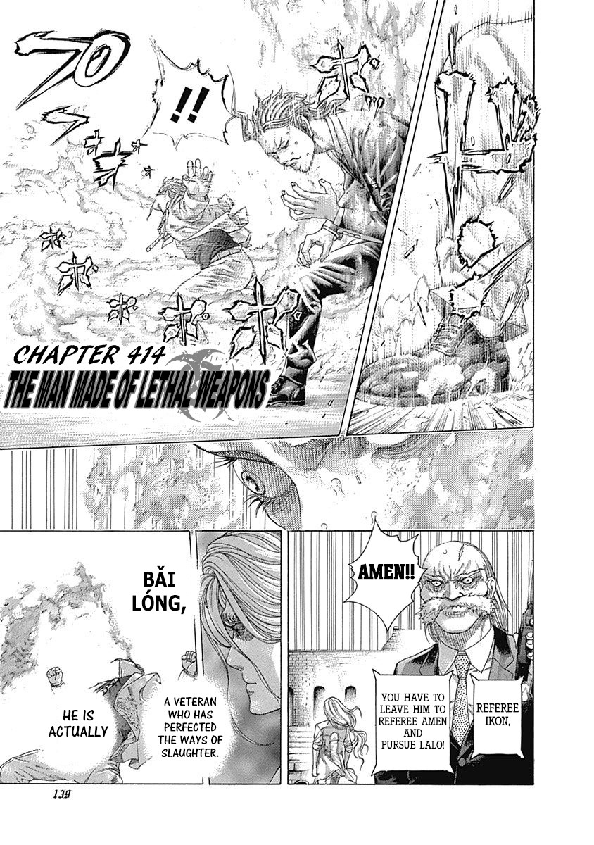 Usogui Chapter 414 page 1 - Chapter 414: The Man Made Of Lethal Weapons
