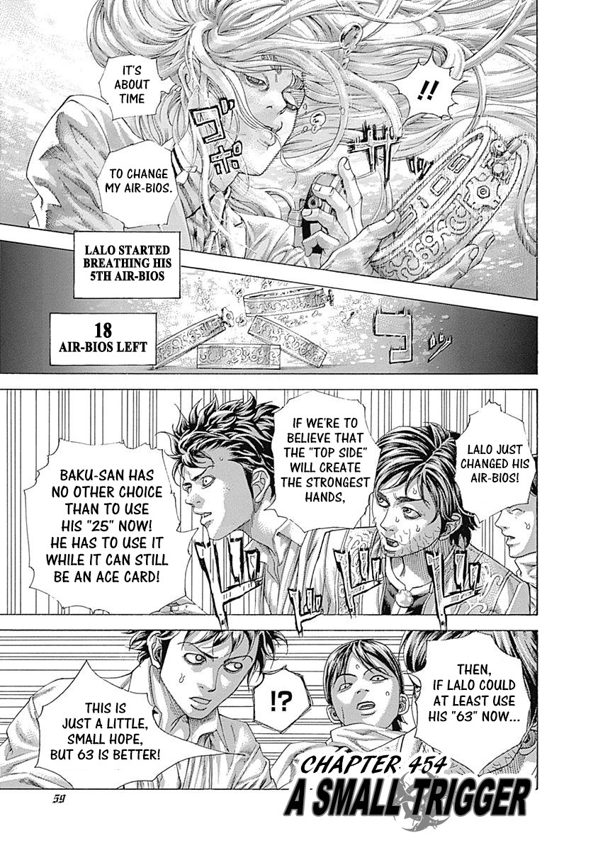 Usogui Chapter 454 page 1 - Chapter 454: A Small Trigger