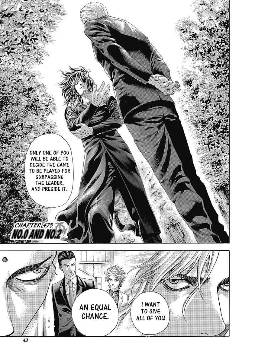 Usogui Chapter 475 page 1 - Chapter 475: No.0 And No.2