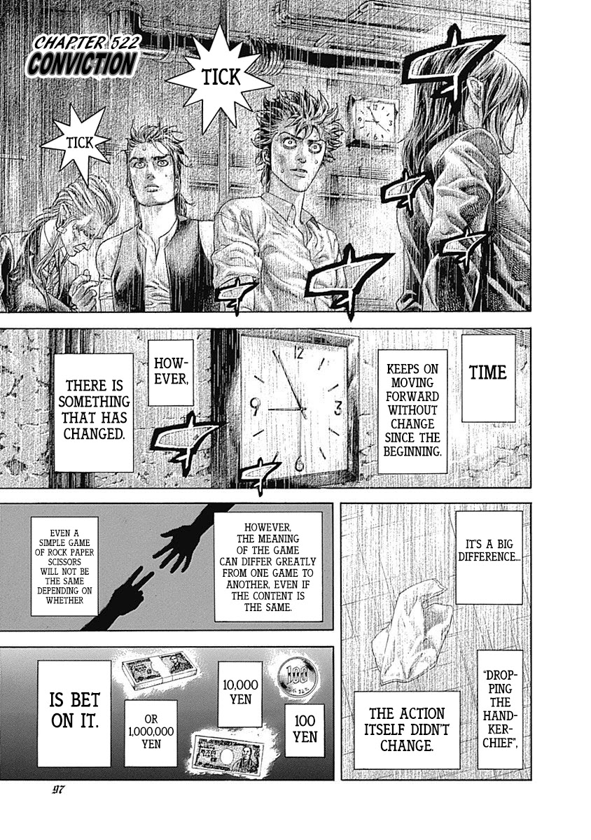 Usogui Chapter 522 page 1 - Chapter 522: Conviction