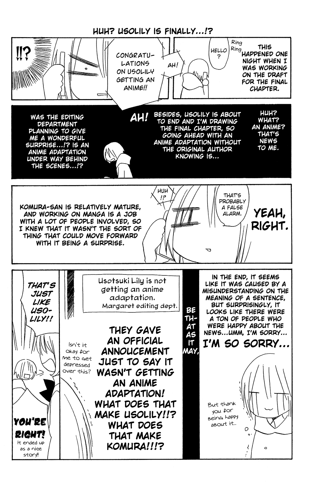 Usotsuki Lily Chapter 105.5 page 71 - Chapter 105.5: [END]