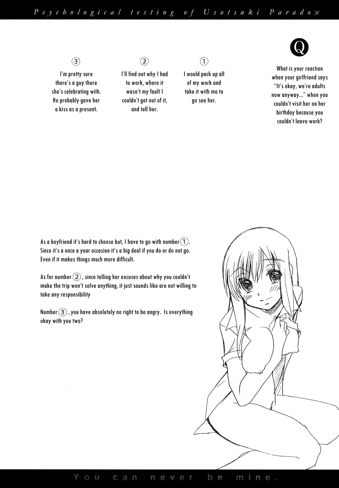 Usotsuki Paradox Chapter 34 page 23 - Chapter 34: Sense of Expectation, Sense of Tension, Sense of Joy
