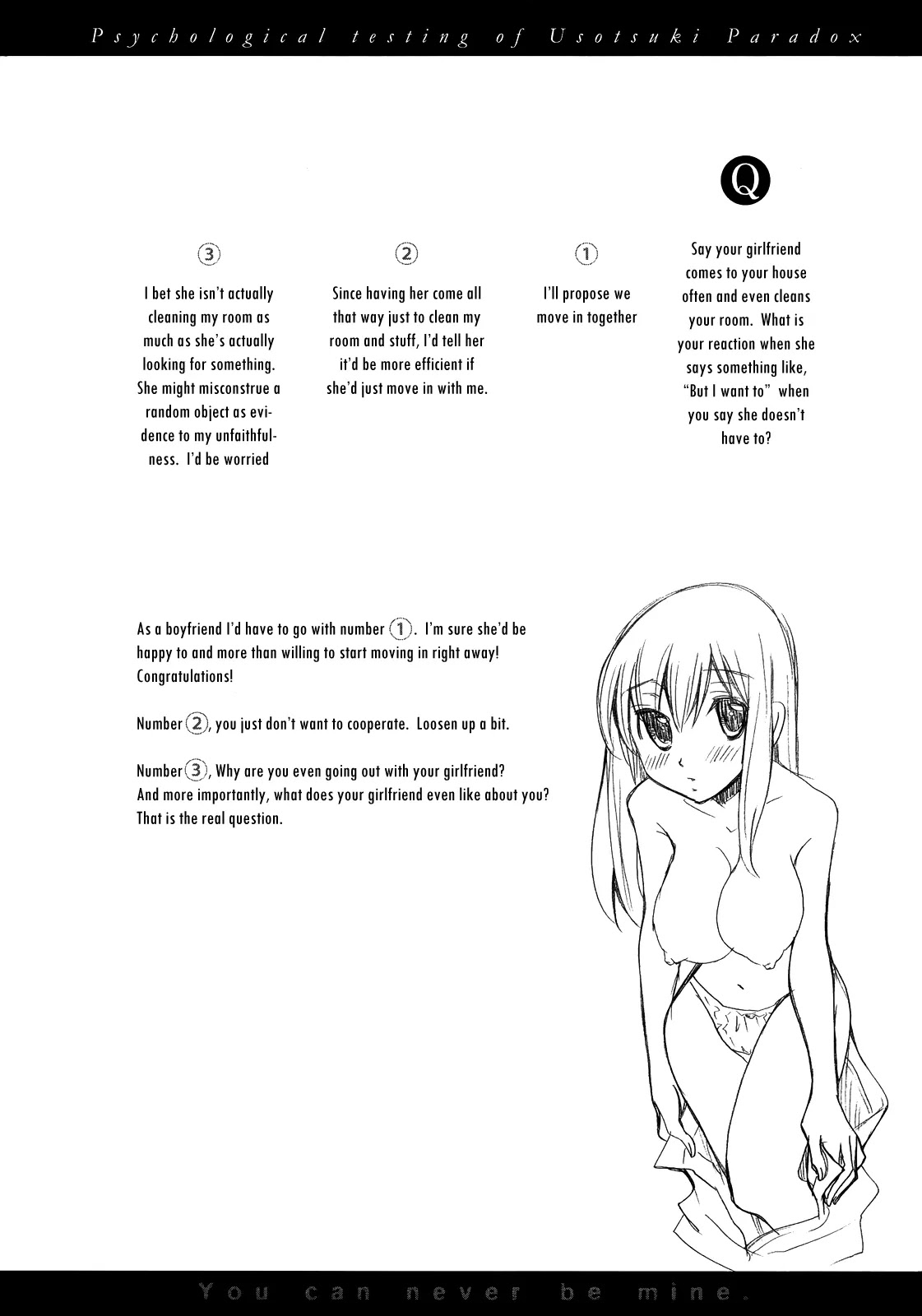 Usotsuki Paradox Chapter 35 page 23 - Chapter 35: Fixable things (Things You WANT to Fix), Unfixable Things (Things You DON'T Want to Fix), Things You Can't Get Rid Of