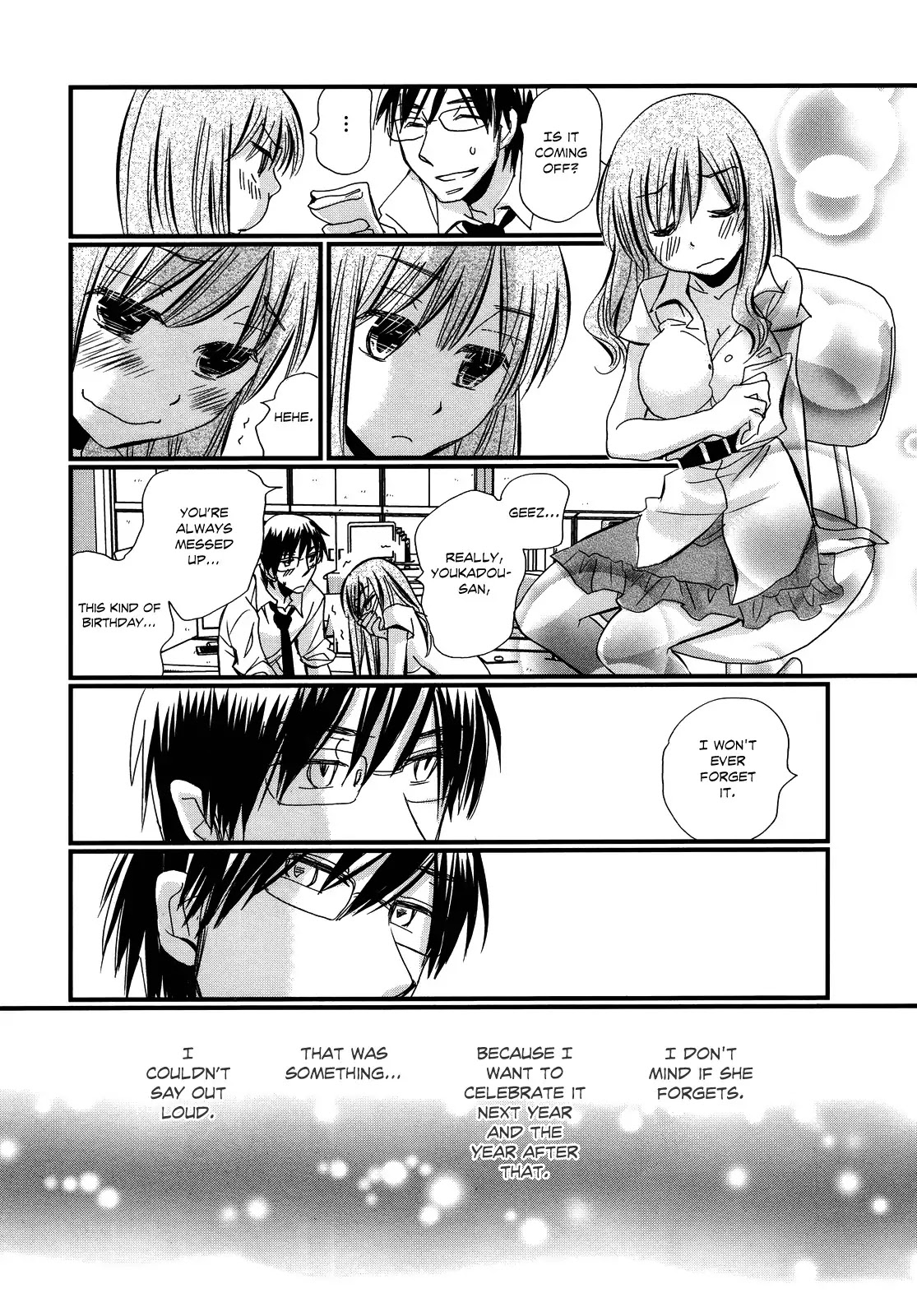 Usotsuki Paradox Chapter 8 page 20 - Chapter 8 : Sweeter than sugar, Softer than a sponge, Gentler than whipped cream.