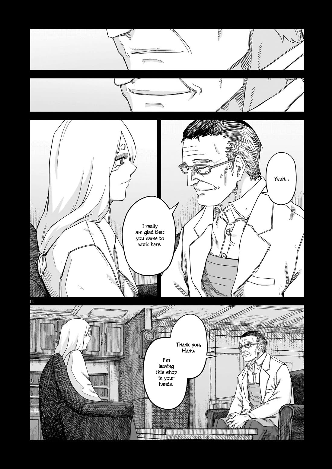 Usuzumi no Hate Chapter 27 page 14 - Chapter 27: Hinomi's Clock Shop