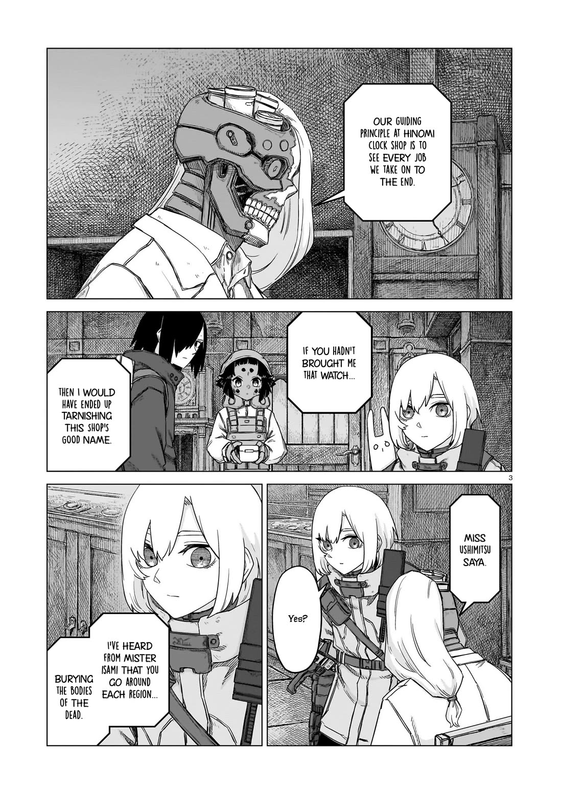 Usuzumi no Hate Chapter 27 page 3 - Chapter 27: Hinomi's Clock Shop