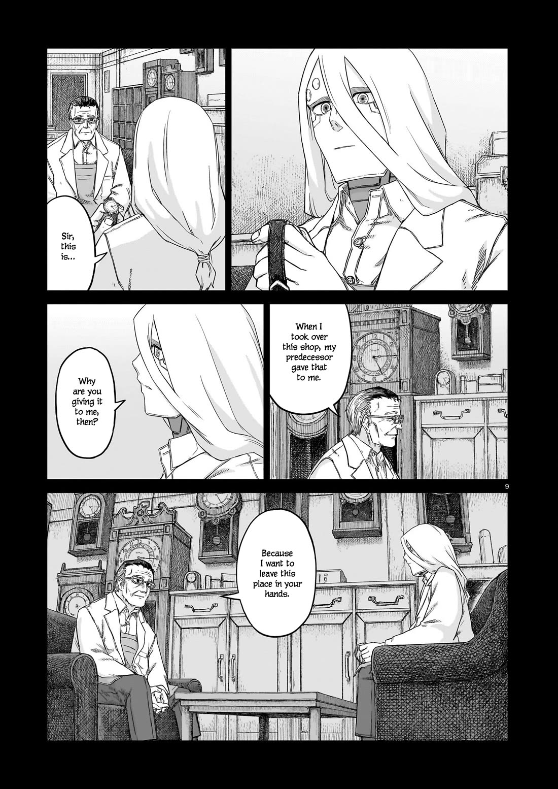 Usuzumi no Hate Chapter 27 page 9 - Chapter 27: Hinomi's Clock Shop