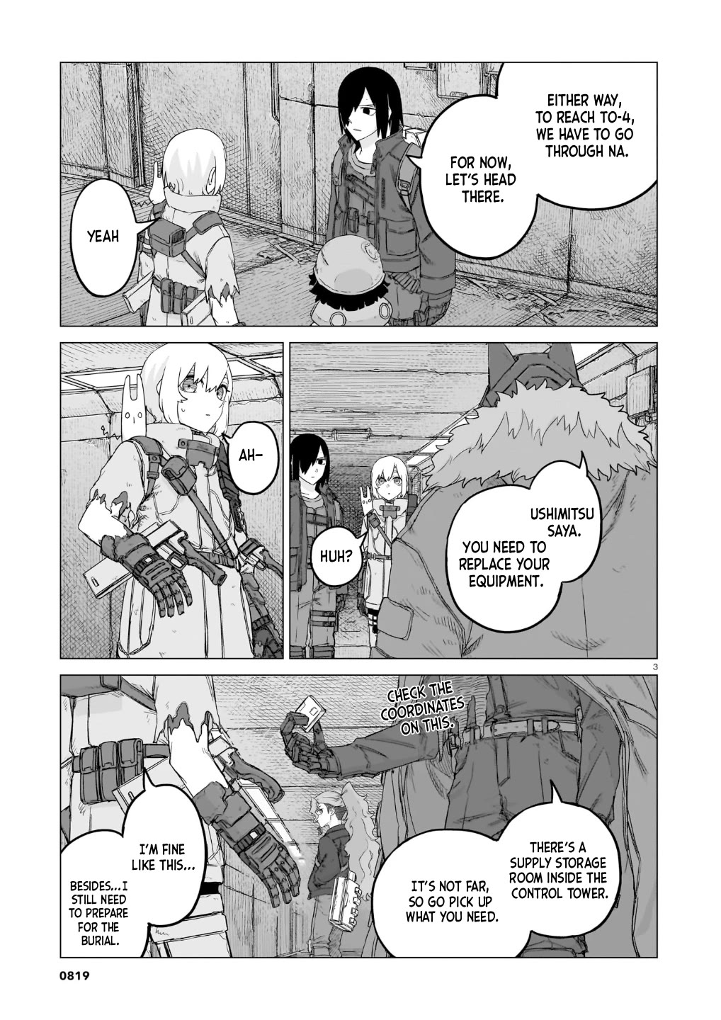 Usuzumi no Hate Chapter 39 page 3 - Chapter 39: Shelter Storage Room