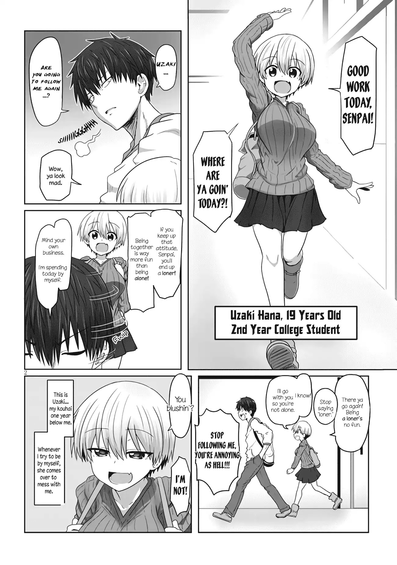 Uzaki-chan wa Asobitai! Chapter 1.1 page 3 - Chapter 1.1: A Kouhai and A Senpai Who Likes to be Alone
