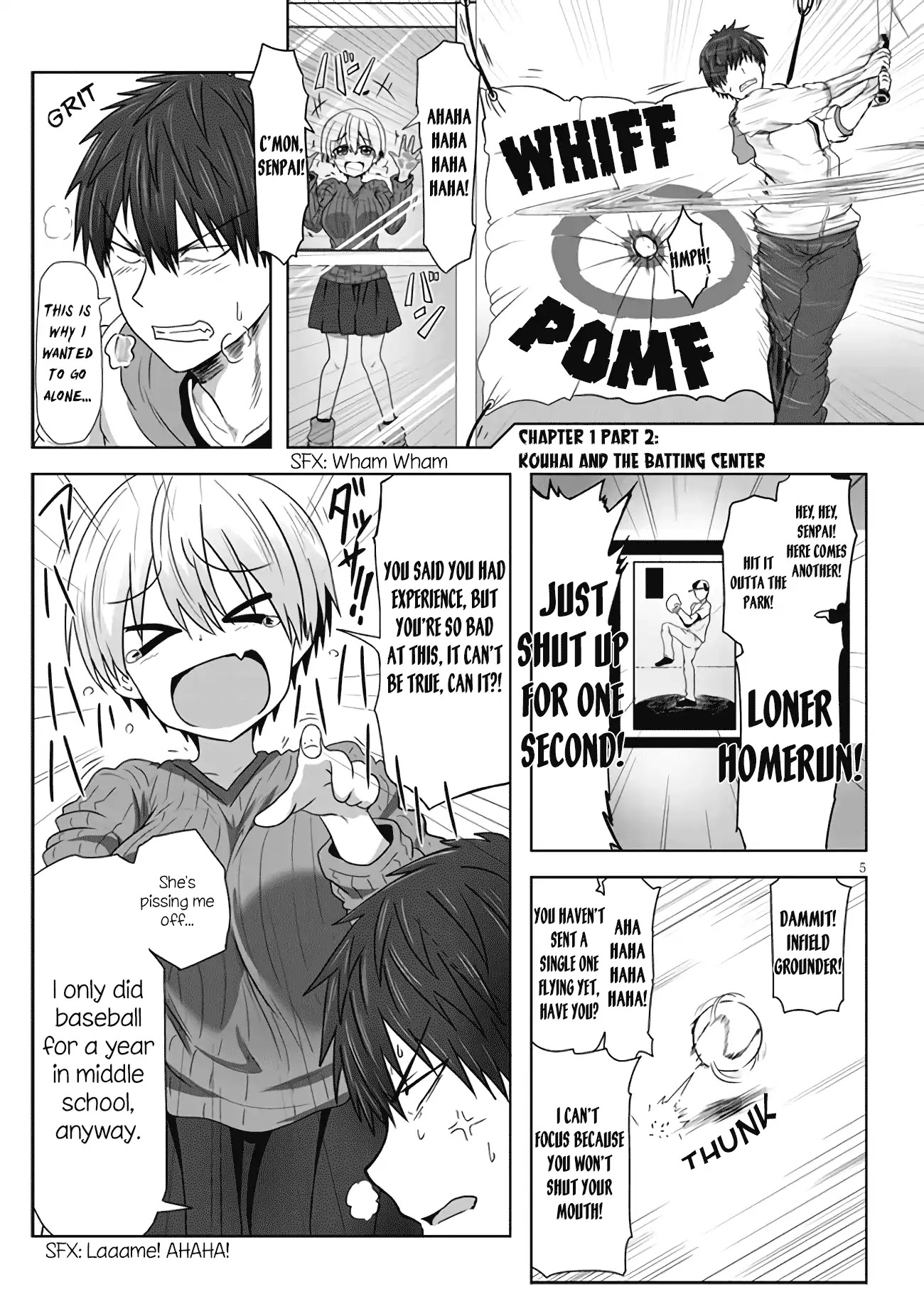 Uzaki-chan wa Asobitai! Chapter 1.2 page 1 - Chapter 1.2: Kouhai and the Batting Center