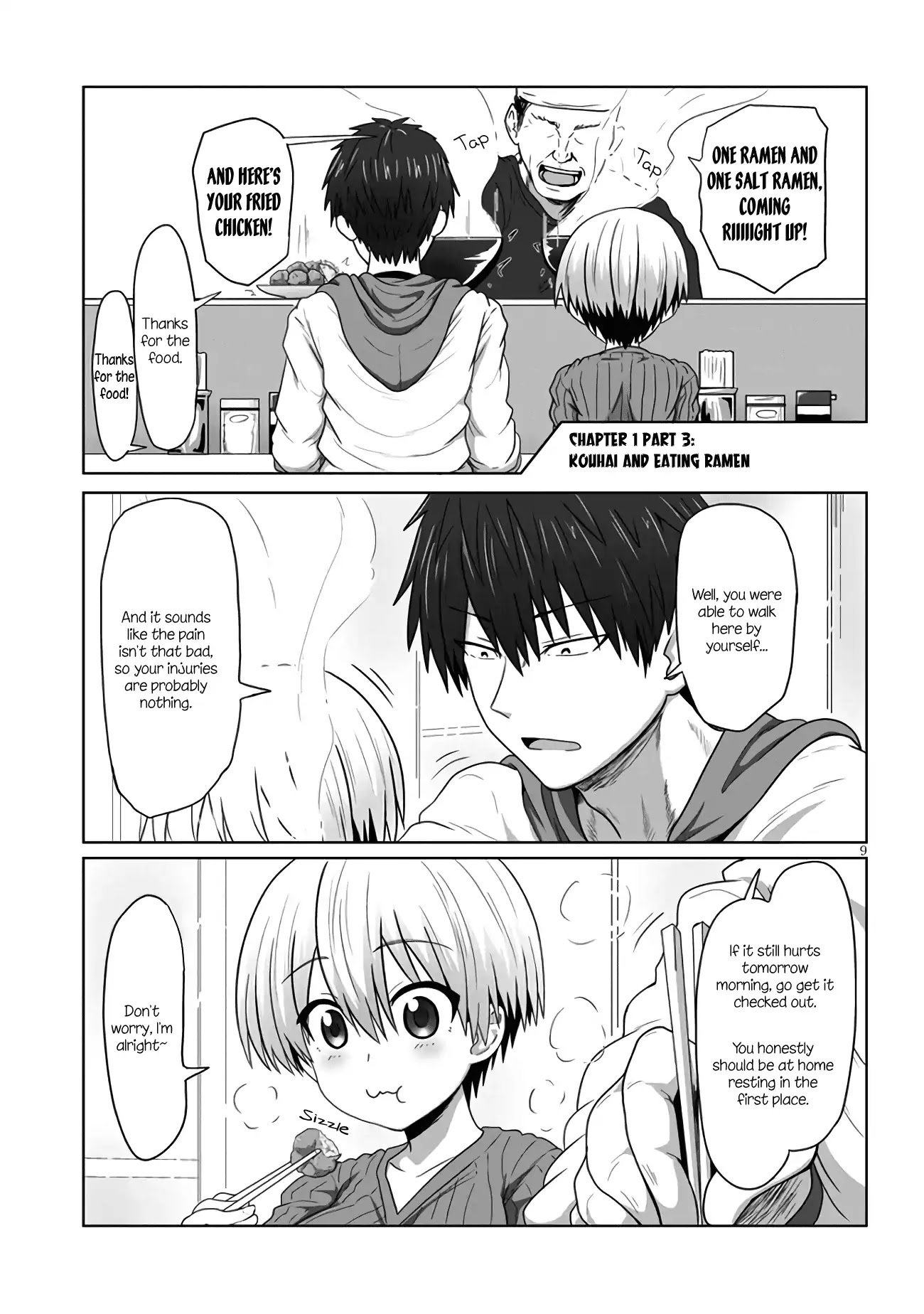 Uzaki-chan wa Asobitai! Chapter 1.3 page 1 - Chapter 1.3: Kouhai And Eating Ramen