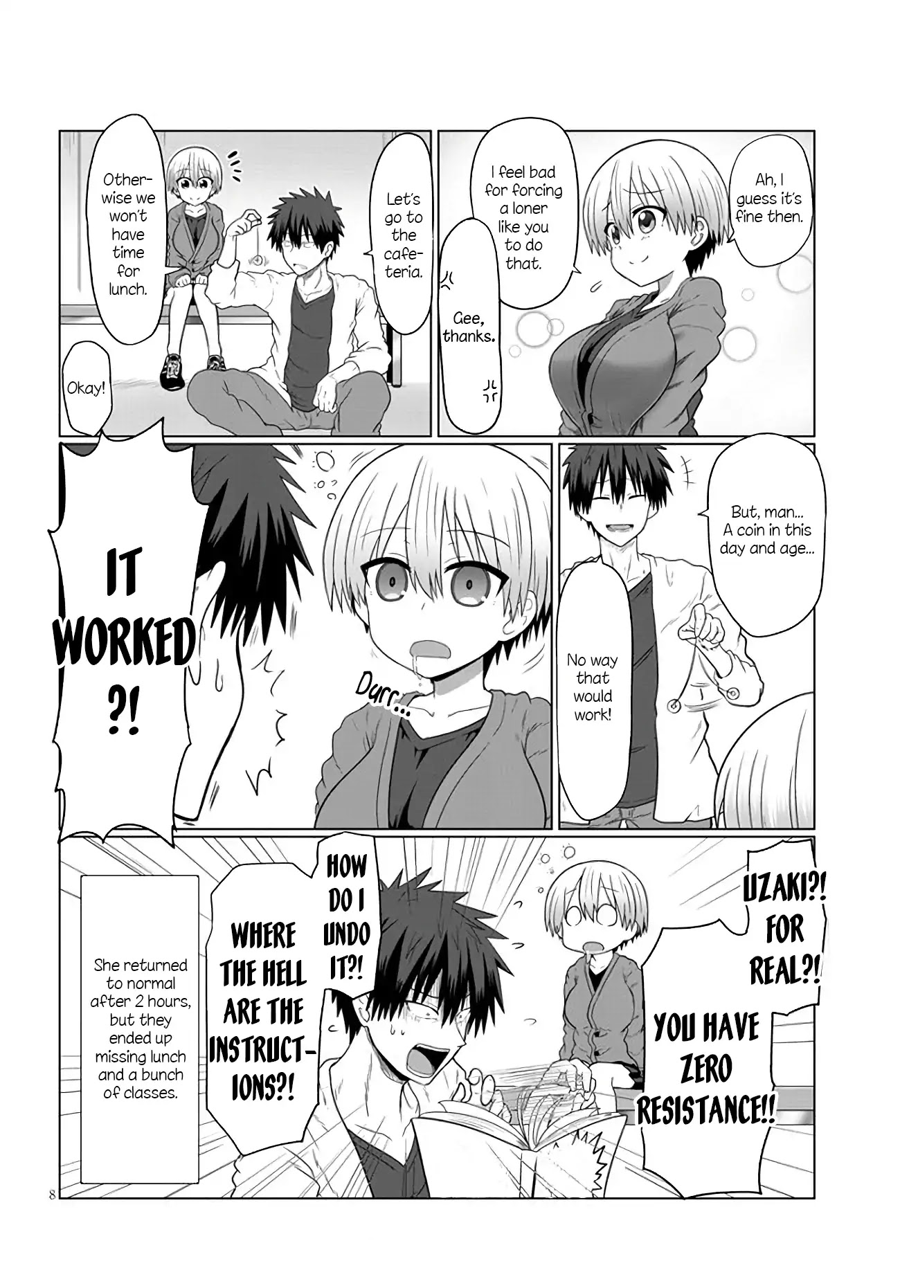 Uzaki-chan wa Asobitai! Chapter 10 page 8 - Chapter 10: Kouhai and Hypnotism