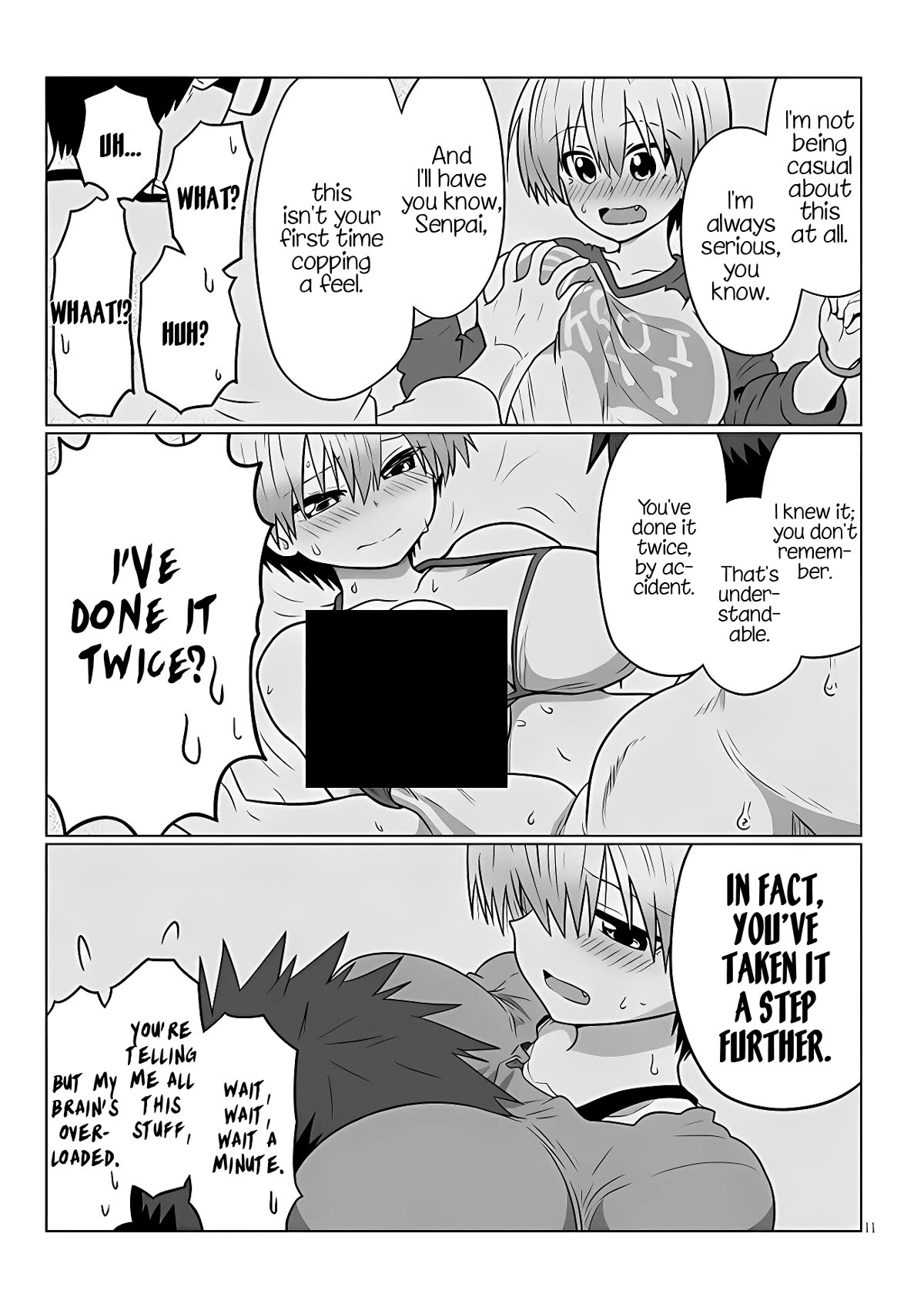 Uzaki-chan wa Asobitai! Chapter 100 page 10 - Chapter 100: Kouhai and Boobs