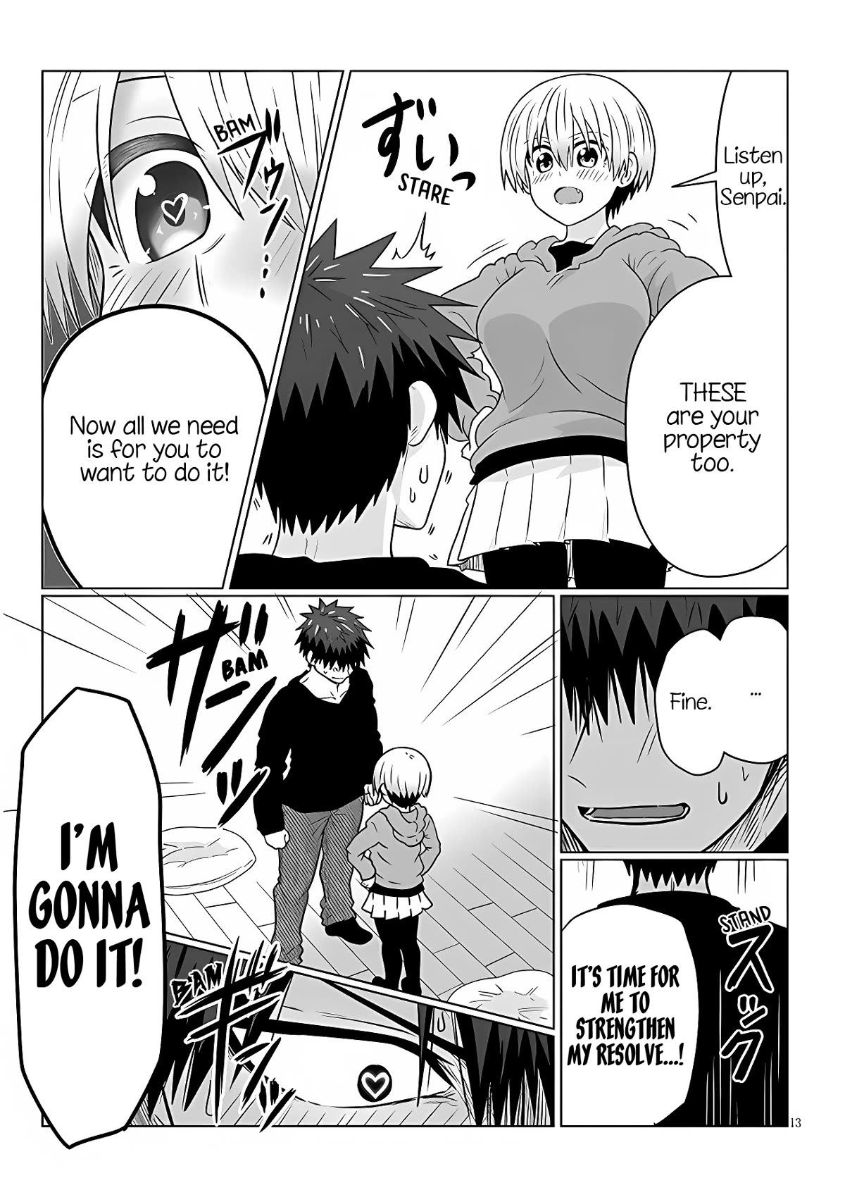 Uzaki-chan wa Asobitai! Chapter 100 page 12 - Chapter 100: Kouhai and Boobs