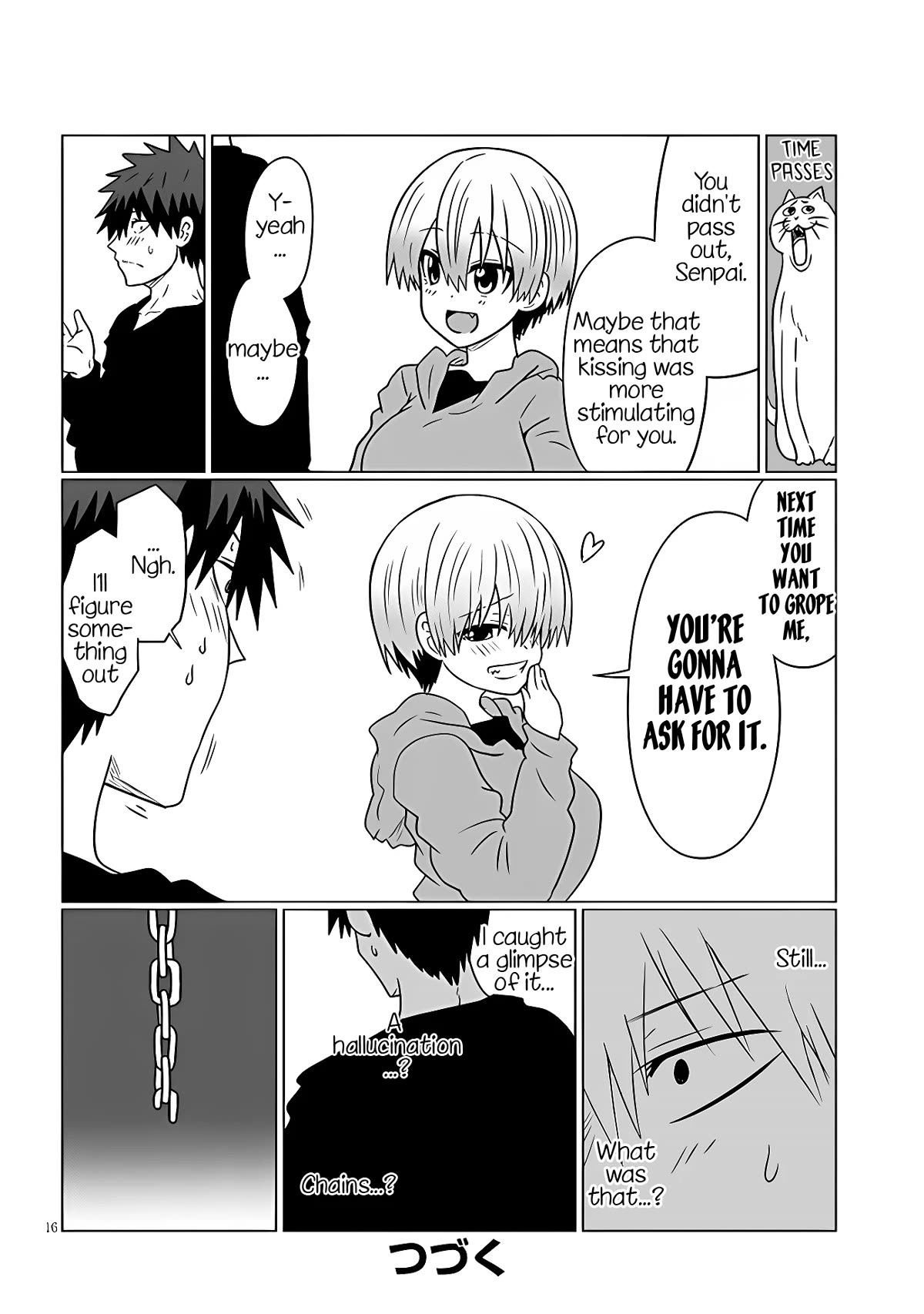 Uzaki-chan wa Asobitai! Chapter 100 page 15 - Chapter 100: Kouhai and Boobs