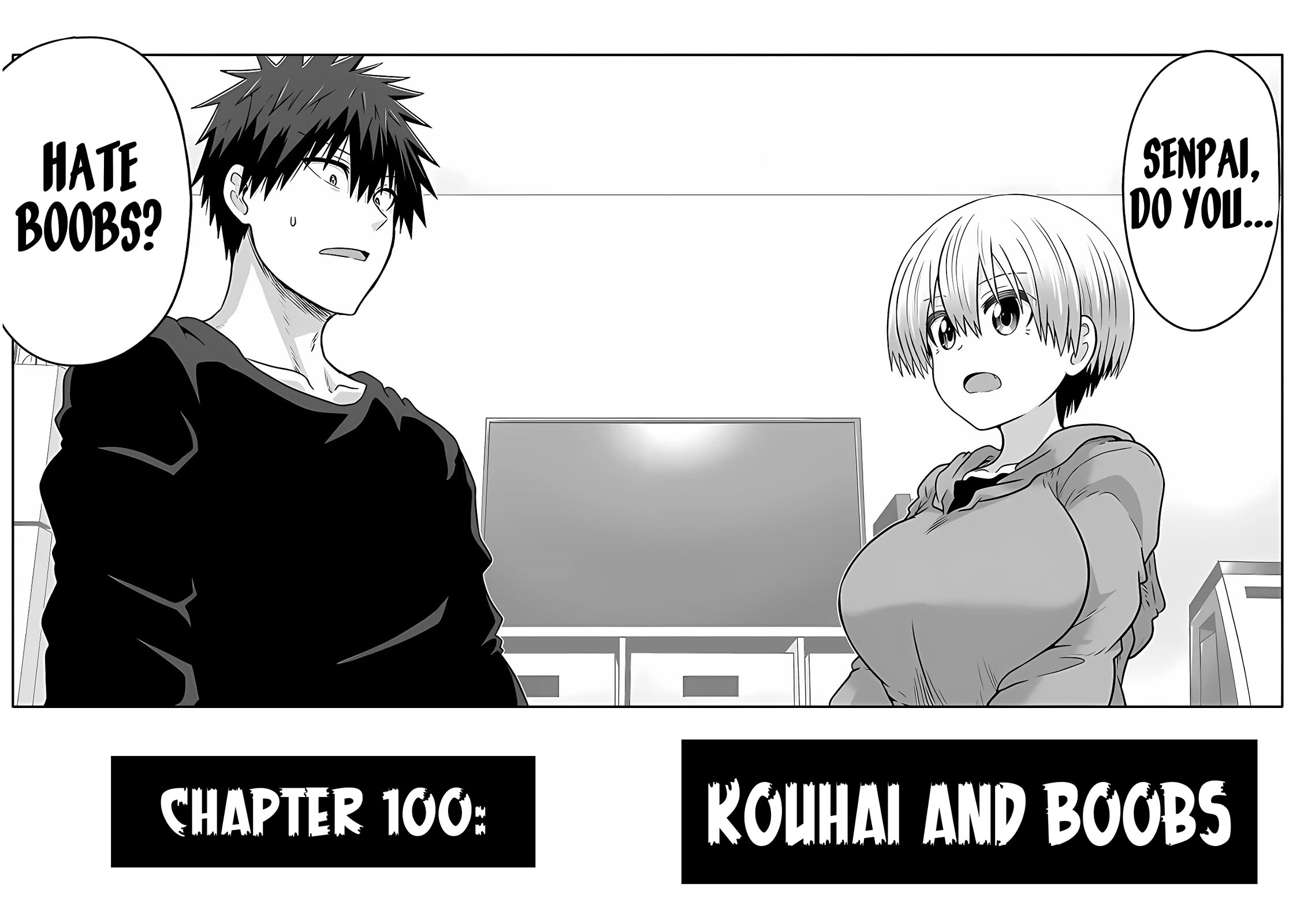 Uzaki-chan wa Asobitai! Chapter 100 page 4 - Chapter 100: Kouhai and Boobs