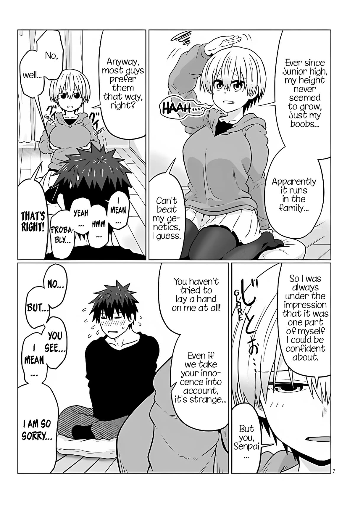 Uzaki-chan wa Asobitai! Chapter 100 page 6 - Chapter 100: Kouhai and Boobs