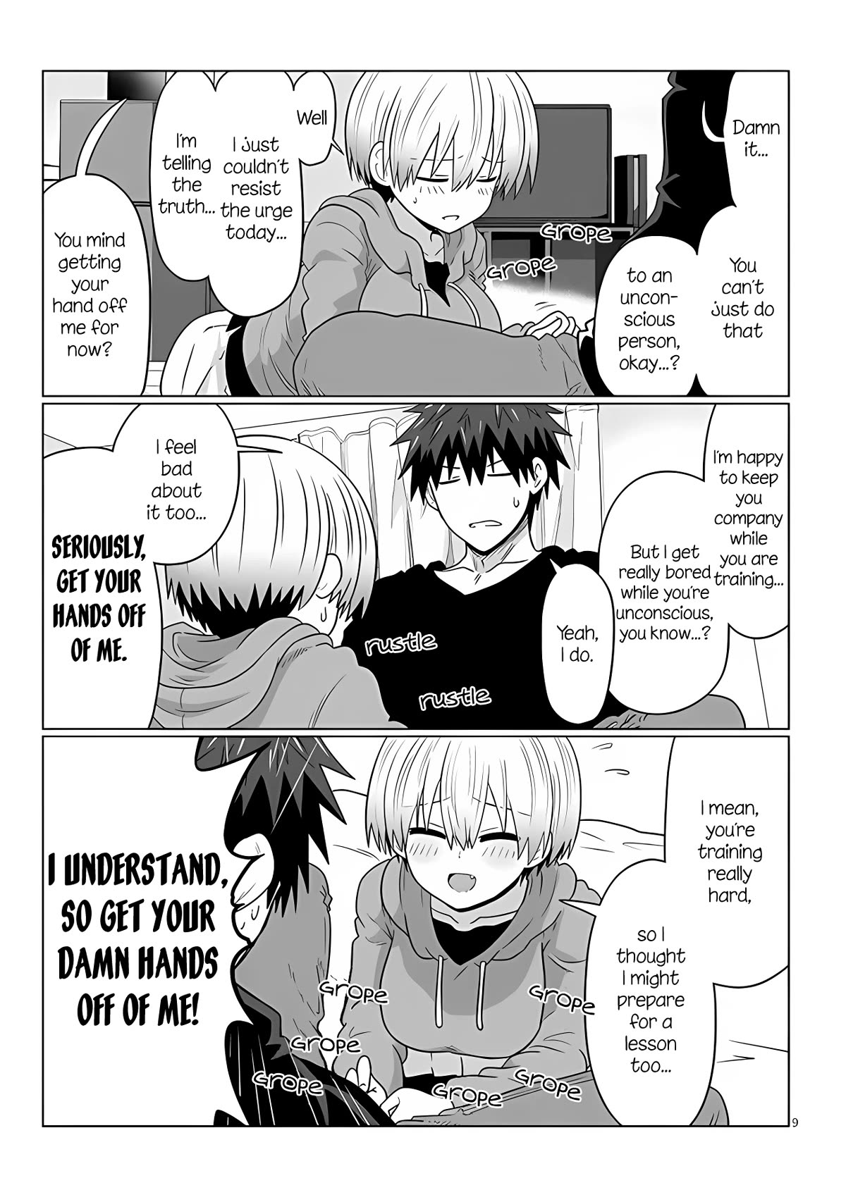 Uzaki-chan wa Asobitai! Chapter 105 page 9 - Chapter 105: Kouhai and Secret Fun 2
