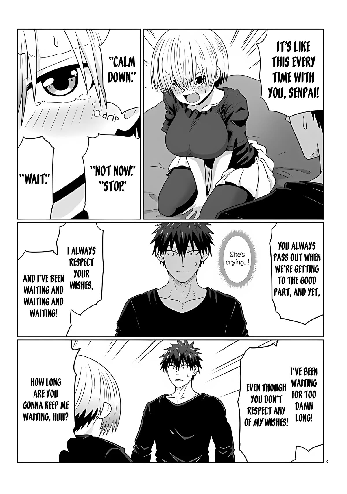 Uzaki-chan wa Asobitai! Chapter 106.1 page 3 - Chapter 106.1: Kouhai and Determination (Part 1)