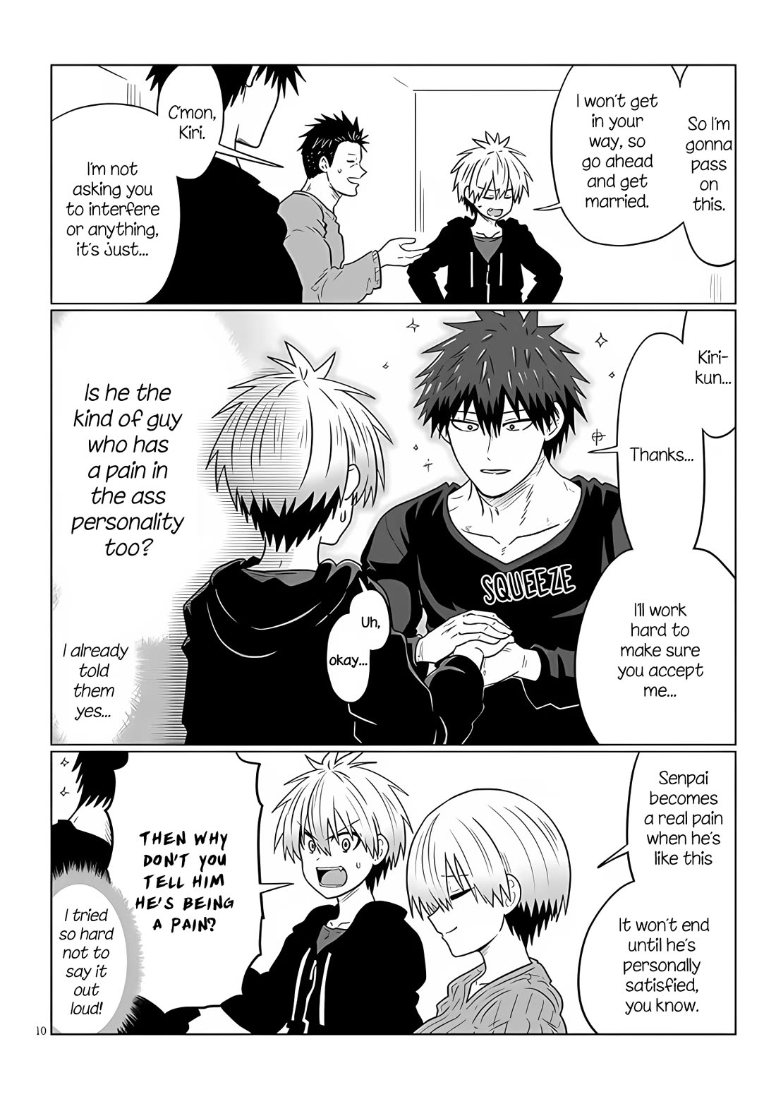 Uzaki-chan wa Asobitai! Chapter 109 page 10 - Chapter 109: Kouhai and Family Council