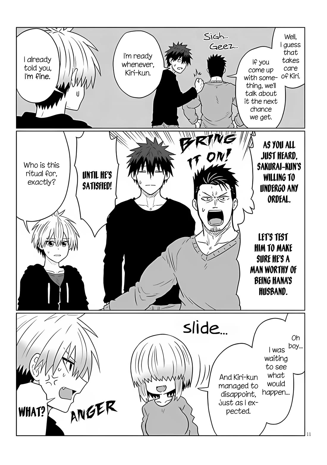 Uzaki-chan wa Asobitai! Chapter 109 page 11 - Chapter 109: Kouhai and Family Council
