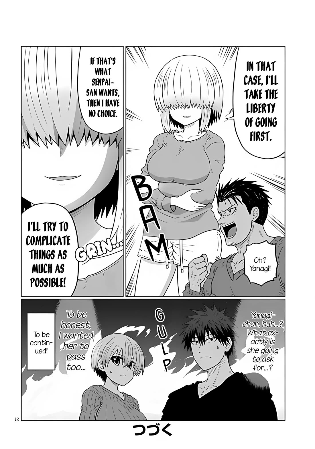 Uzaki-chan wa Asobitai! Chapter 109 page 12 - Chapter 109: Kouhai and Family Council