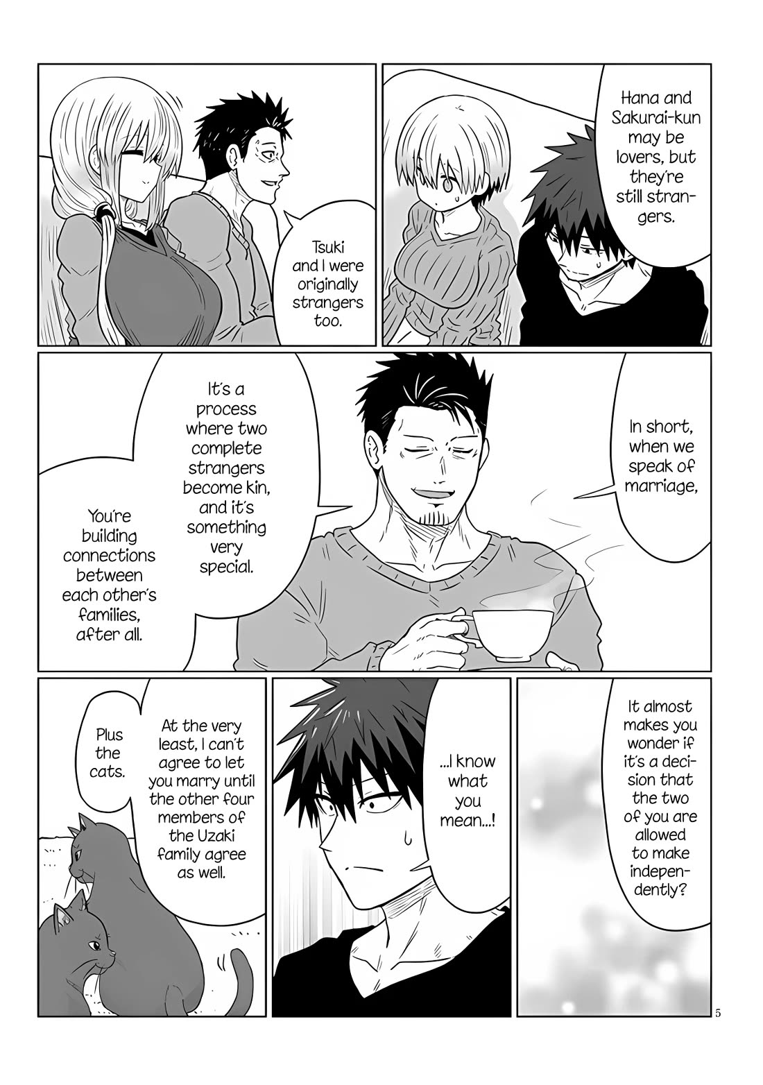Uzaki-chan wa Asobitai! Chapter 109 page 5 - Chapter 109: Kouhai and Family Council