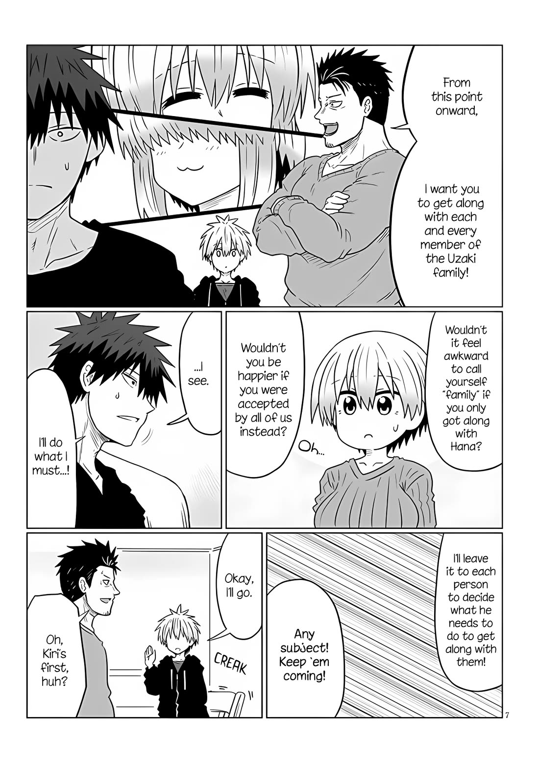Uzaki-chan wa Asobitai! Chapter 109 page 7 - Chapter 109: Kouhai and Family Council