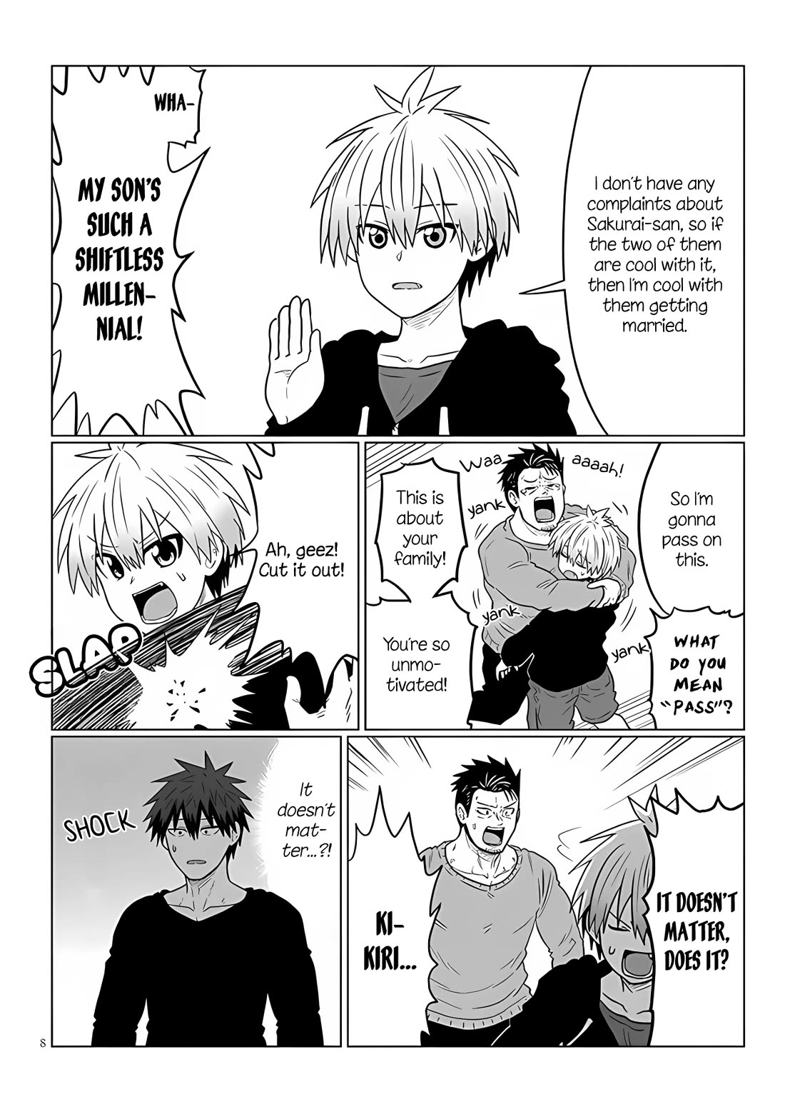 Uzaki-chan wa Asobitai! Chapter 109 page 8 - Chapter 109: Kouhai and Family Council