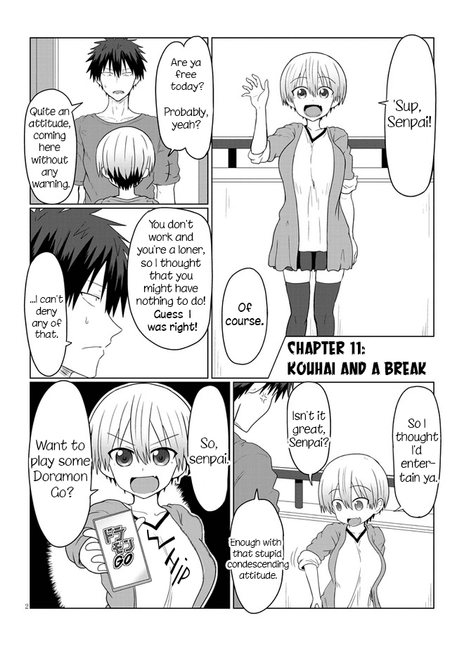 Uzaki-chan wa Asobitai! Chapter 11 page 2 - Chapter 11: Kouhai and A Break