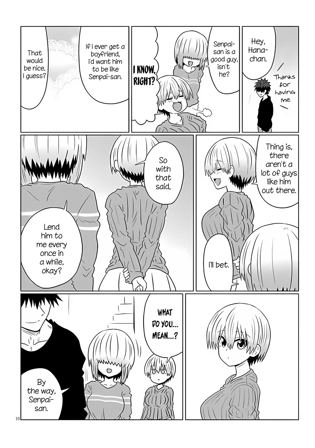 Uzaki-chan wa Asobitai! Chapter 110 page 10 - Chapter 110: Kouhai and the Matter of Yanagi