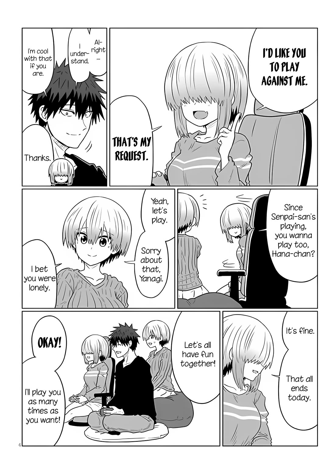 Uzaki-chan wa Asobitai! Chapter 110 page 4 - Chapter 110: Kouhai and the Matter of Yanagi