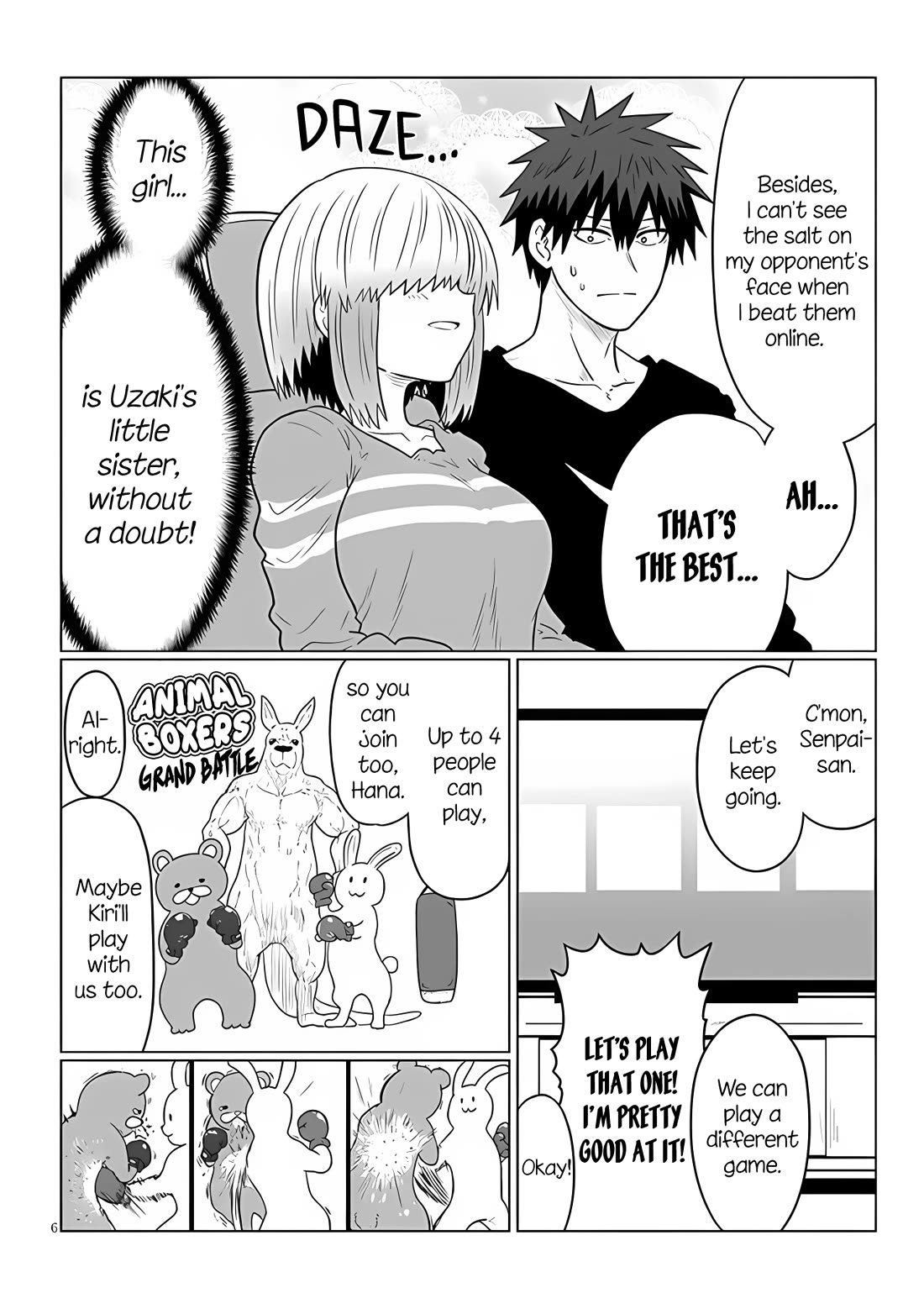Uzaki-chan wa Asobitai! Chapter 110 page 6 - Chapter 110: Kouhai and the Matter of Yanagi