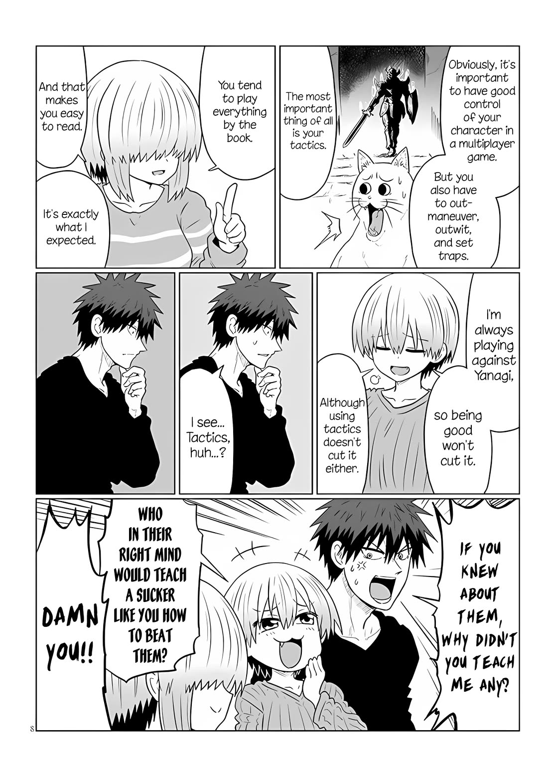 Uzaki-chan wa Asobitai! Chapter 110 page 8 - Chapter 110: Kouhai and the Matter of Yanagi